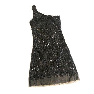 Mini one shoulder sequin dress